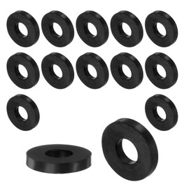 Sourcing Map 16pcs Rubber Spacers, 30mm OD x 12mm ID x 5mm Height, Round Anti Vibration Spacers, Thick Rubber Washers for Home, Car, Construction, Automotive & Appliances