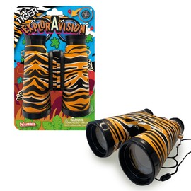 ExplorAvision - Tiger Binoculars from Deluxebase. Safari Portable and Compact Binoculars for Kids. Great Big Cat Toys for Boys and Girls and Educational Toys for Outdoor Exploration.
