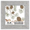 CORE ART 6x6 Picture Frame, Handmade Wood Rustic Gray (Grey)