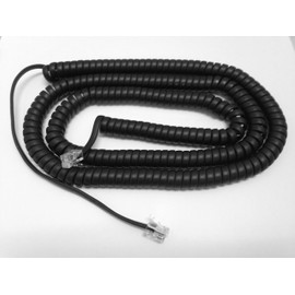The VoIP Lounge 25 Foot Black Long Handset Receiver Cord for Yealink Phone T40 T41 T32 T38 T40 T42 T46 T48 T41 T42 T46 T48 T52 T54 T56 T57 T58 T59 T19 T21 T23 T27 T29 T30 T31 T33