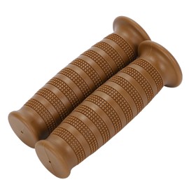 nakira Motorcycle Grip, Barrel Type, Moped, Handle, 0.9 inches (22.2 mm), Left and Right Set, Rubber A Type (Beige)