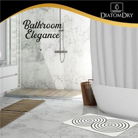 Stone Bath Mat Diatomaceous Earth Non-Slip Shower Mat, Quick Drying Diatomite Bath Stone Mat for Bathroom Floor -Super Absorbent, Natural, Easy to Clean(24×16 in), Grey