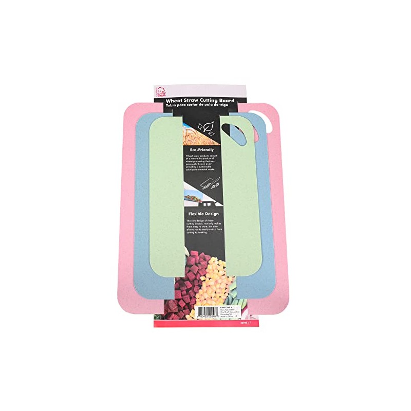 Chef Craft Eco-Friendly Wheat Straw Cutting Board with Durable Plastic