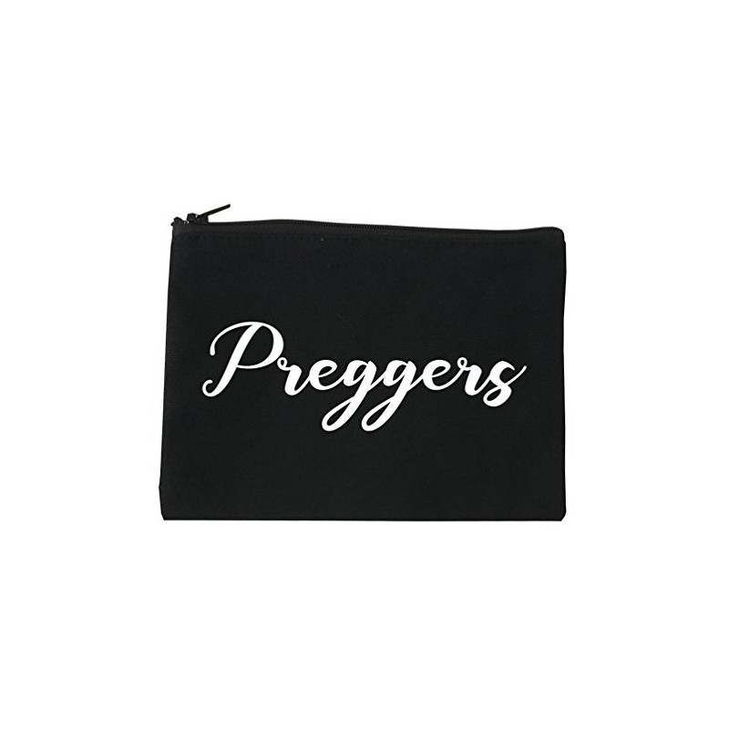 FASHIONISGREAT Preggers Pregnant Cosmetic Makeup Bag Black Large