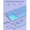 Wireless Keyboard and Mouse Backlit - Typewriter Keyboard with Retro