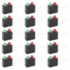 100Pcs LED Plastic Holder DualHole Black Square 90 Degree Curved