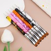 4PCS French Manicure Brush, Two Way Nail Art Brush with