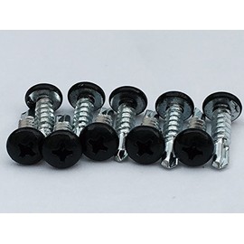 Lockoff Brand Colored Self-Tapping Lacrosse Head Screws - 10 Pack in Black