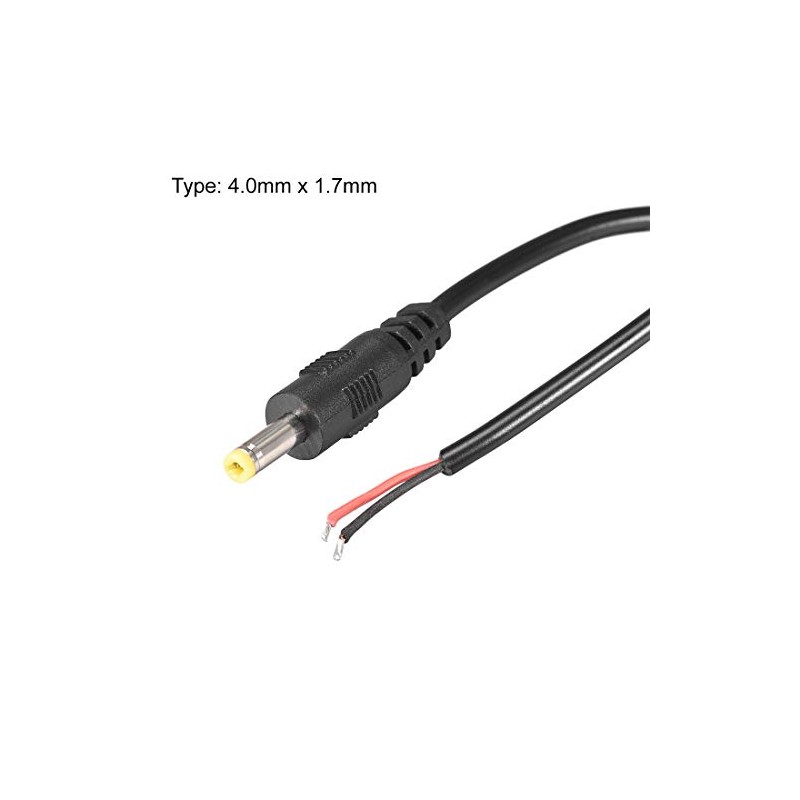 uxcell 2pcs DC Power 4.0mm x 1.7mm 3A 30cm Barrel