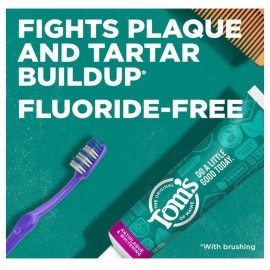 Tom's of Maine Fluoride-Free Antiplaque & Whitening Natural Toothpaste, Peppermi