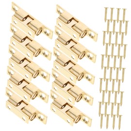 TEHAUX 10pcs Brass Ball Roller Catch Latches for Cabinet Doors Tension with Spring for Home Furniture Closets Dressers Wardrobes