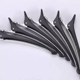 6pcs 악어 헤어 클립 미용 클램프 고무 섹션 머리핀 스타일링 액세서리 [White] 6pcs Crocodile Hair Clips Beauty Clamp Rubber Section Hairpins Styling Accessories [White]