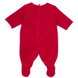 Chicco, Christmas baby romper with practical closure on the back and crotch, made of soft fabric, baby clothes 0-24 months, newborn gift idea, designed in Italy, Grey 1 m