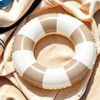 Whaline 4Pcs Inflatable Swimming Float Toy Striped Swim Ring Fun