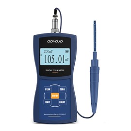 Gauss/Tesla Meter with High Precision Probe & Auto Range Recording 0-20000Gs N/S Polarity Identification, Magnetic Field Tester for Residual Magnetism & Nondestructive Testing