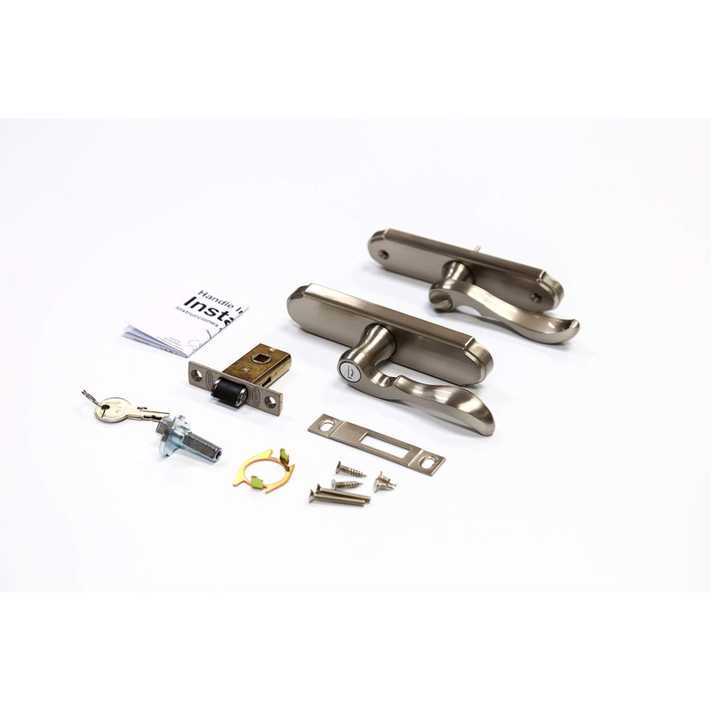 Larson Certified Storm Door M2 Mortise Brushed Nickel Handle Set,