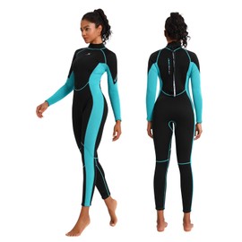 Jsnorklet Womens Wetsuit, 3mm Back Zip Full Wetsuit for Diving Swimming