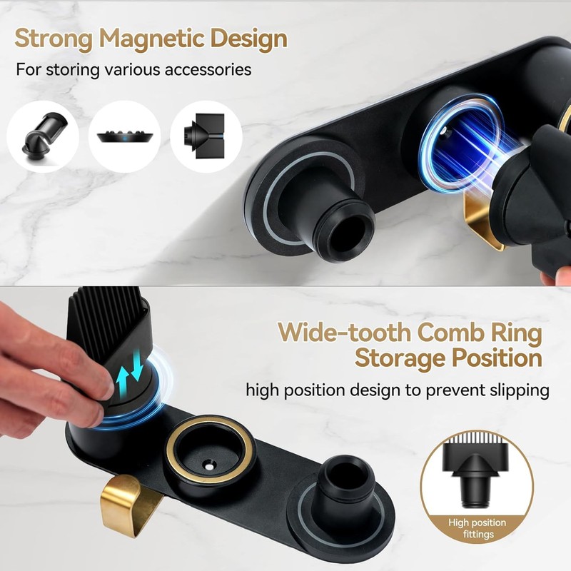 LandHope Hair Dryer Wall Mount Holder Compatible with Dyson Supersonic,