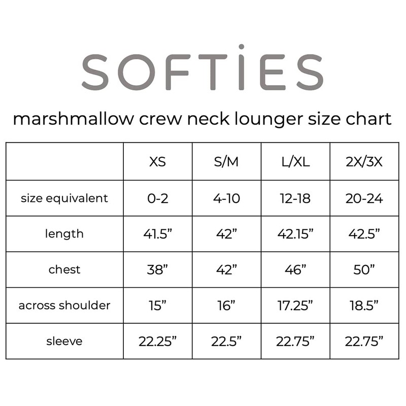 Softies Marshmallow Crew Neck Lounger with Pockets, Heather Stone, XS