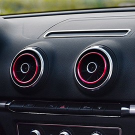 WOQUi Aluminium Alloy Instrument Panel Air Outlet Decoration Ring Cover Sticker