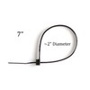THE CIMPLE CO 7 inch Strong Grey Nylon Zip Ties,