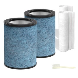 HP301 Neverchange Replacement Filter Compatible with Shark HP301 HP302 NeverChange Air Purifier MAX, 4-in-1 H13 True HEPA Filter HE3FKPET