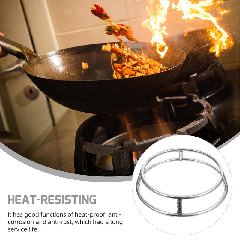 Angoily Wok Ring Rack Stainless Steel Double Layer Wok Pot