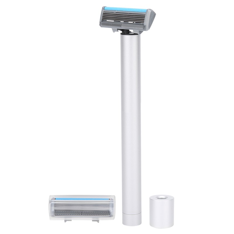 Men Electric Double Edge Razor Portable Adjustable Vibration Metal Shaver