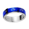 One Moment In Time J38C Size 8 Blue Spinner Ring