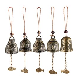 Sharplace Feng Shui Chimes 5 Stück Segen Glocke Windspiel, Fengshui Glocke, Chinesisch Antike Chimes, Vintage Dragon Wind Chimes Phoenix Wind Chimes Buddha Windsp für Haus Garten Innen und Außen