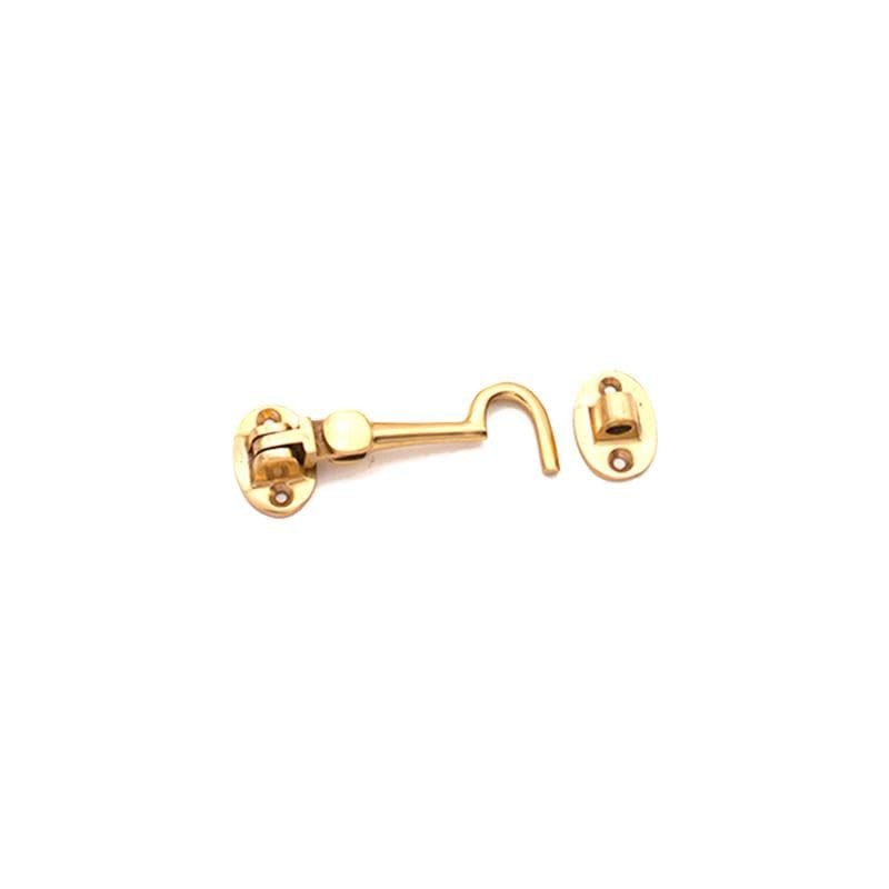 Heavy Duty Solid Polished Brass Silent Cabin Hook and Eye