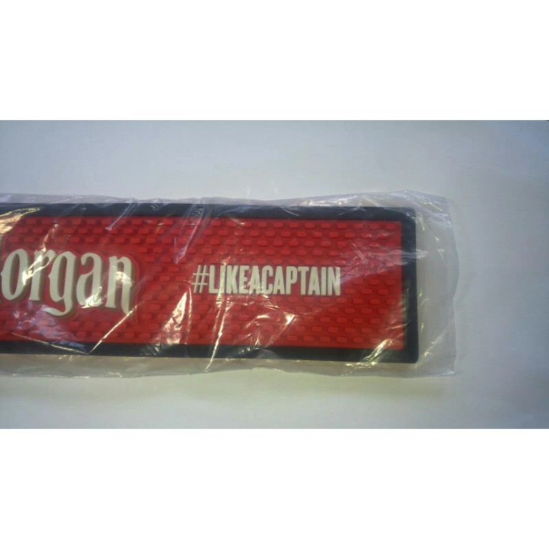 CAPTAIN MORGAN SPICED RUM Red Black Bar Gutter Mat #LIKEACAPTAIN
