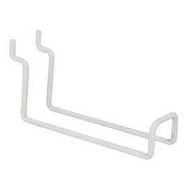 W Bar Hook for Perforated Boards, White, 90 P25 [1 piece]