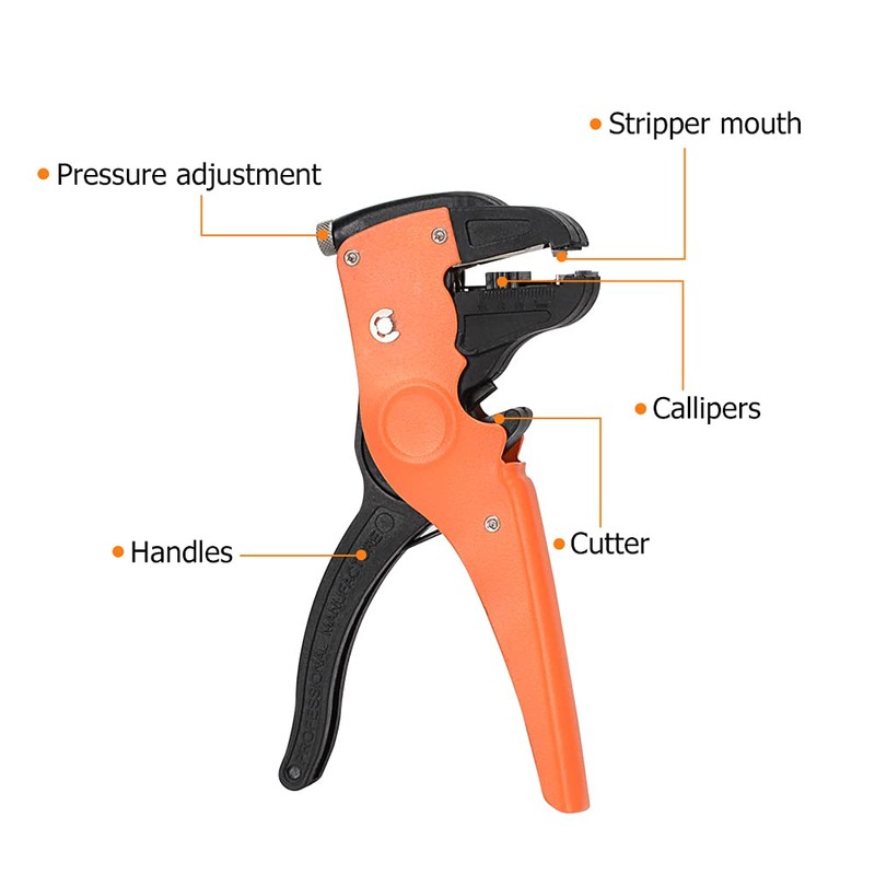 Convy Automatic Wire Stripping Tool, 0.2-6 mm, Red, convy-GJ111EU
