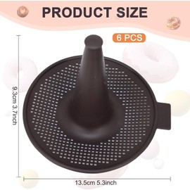 CJQINGRUN 6-Piece Silicone Donut Pan & Bagel Mold Set for Baking - Non-Stick Pastry Molds for Doughnuts, Cakes, Mousse, Easy to Use