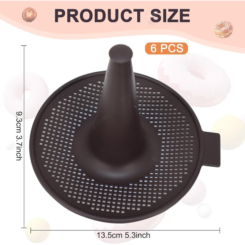 CJQINGRUN 6-Piece Silicone Donut Pan & Bagel Mold Set for