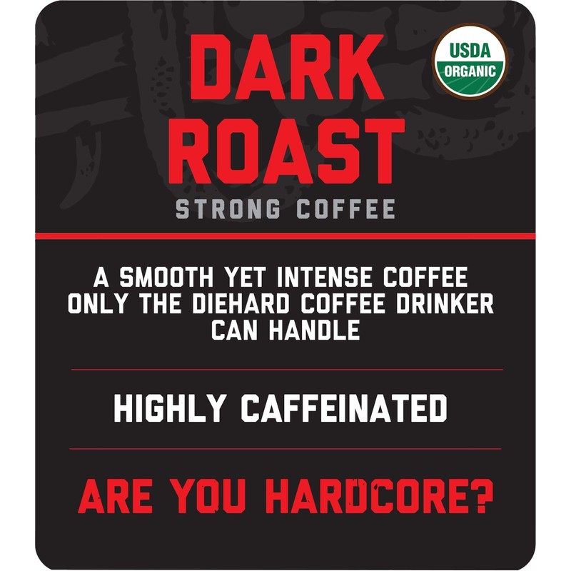 Hardcore Coffee Single Serve Coffee Pods for Keurig K Cup