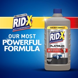 RID-X Septic Tank Treatment Platinum Liquid 6 Month Supply – Our Best Formula with x2 More Waste Reduction
