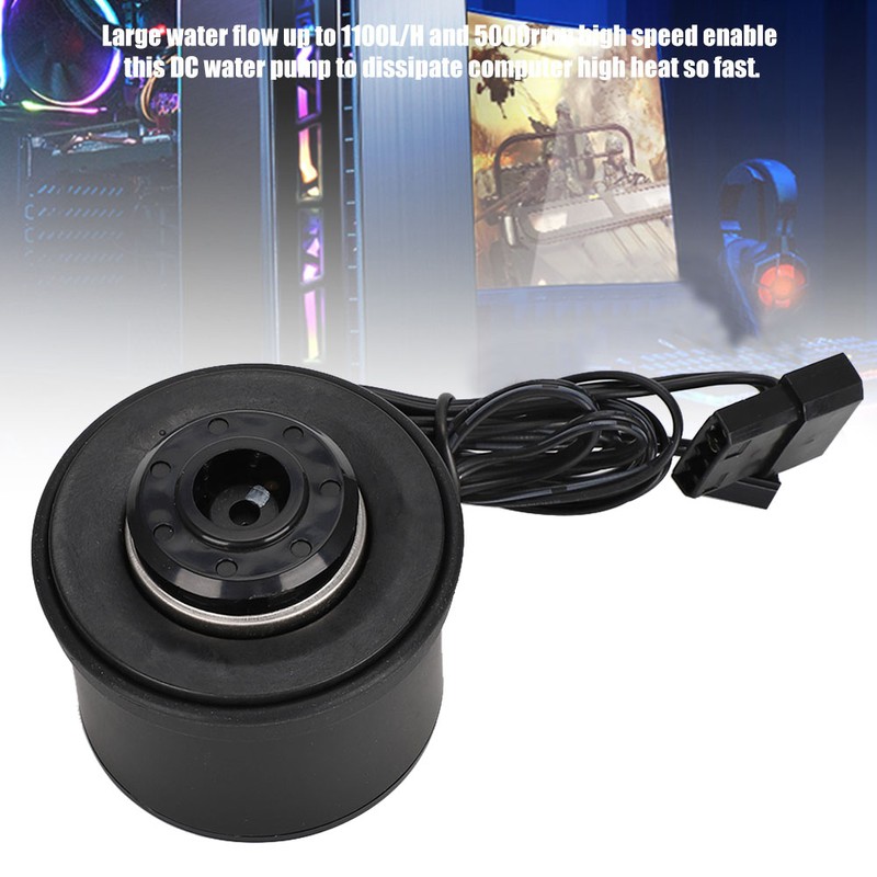 12V DC Water Pump 1100L/H Flow 5000rpm Fast Heat Dissipation