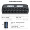 16 Pack Rechargeable AAA Batteries with Charger, 16 Bay AA