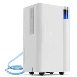 3000 Sq.Ft Dehumidifier for Bedroom with Drain Hose, Max 38 Pint/Day Dehumidifier for Bathroom & Basement, 3 Color Light, 24H Timer, Child Lock, 3 Modes, Small Smart Portable Dehumidifier for Room