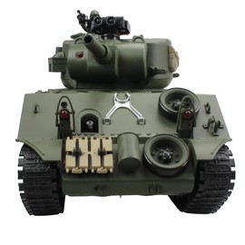 fisca Remote Control Tank, 2.4Ghz 15 Channel 1/20 Sherman M4A3 Main Battle RC Tank That Shoot Airsoft for Kids Age 10 11 12-16 Year Old