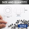 BOUMVID Hexagonal Nuts M5, Pack of 10 Self-Locking Nuts Lock