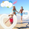 Sonarun 4 Pack Inflatable Swim Rings Float Heart Shaped Swimming