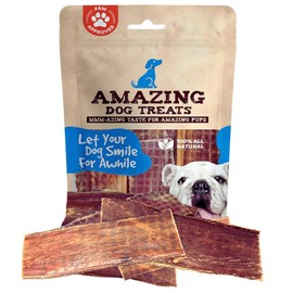 Amazing Dog Treats - Beef Esophagus Jerky for Dogs (6 Inch - 50 Pc/Pack) - Beef Gullet Dog Chews - Beef Esophagus Dog Treats