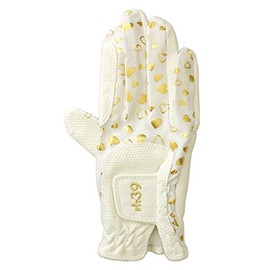 MIC 39 GOLF FIT39 Women's MGF-220N Gloves for Right Handed (Left Handed), Heart Gold, M Size