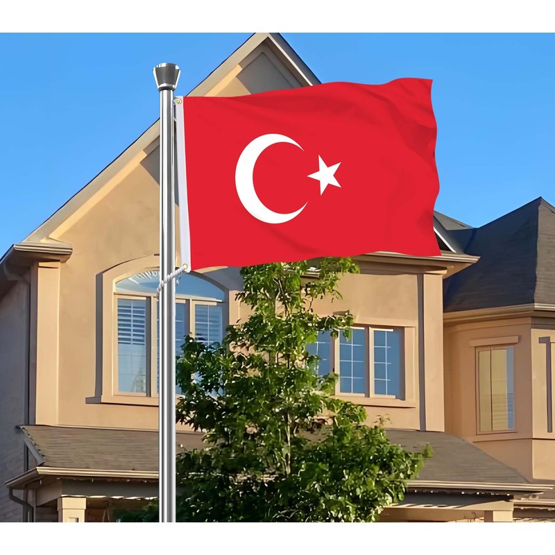 Turkey Flag,3x5 FT Turkish Flag,36x60 Inch Large Digitial Double-Printed Durable