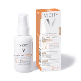 Vichy Capital Soleil UV Age Daily Color Tono Medio FPS50+, Protector Solar Facial Fluido para uso diario 40ml