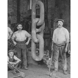 Vintage Reproduction Photo The absolutely massive chain for the Titanic’s anchor