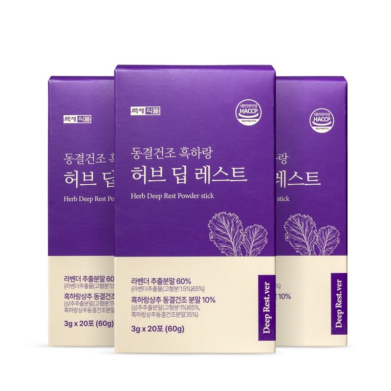 Baekse Foods Freeze-dried Heukharang Herb Deep Rest Powder Stick 3g